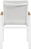 Nizuc Contemporary Outdoor Patio Dining Arm Chair Set of 2 with Durable Waterproof Mesh Fabric