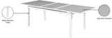 Nizuc Outdoor Extendable Patio Dining Table - Sleek White Aluminum Frame for Stylish Gatherings