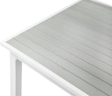 Nizuc Outdoor Extendable Patio Dining Table - Sleek White Aluminum Frame for Stylish Gatherings