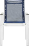 Nizuc Contemporary Outdoor Patio Dining Arm Chair Set of 2 with Durable Waterproof Mesh Fabric
