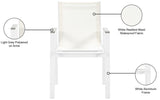 Nizuc Contemporary Outdoor Patio Dining Arm Chair Set of 2 with Durable Waterproof Mesh Fabric