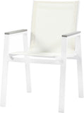 Nizuc Contemporary Outdoor Patio Dining Arm Chair Set of 2 with Durable Waterproof Mesh Fabric