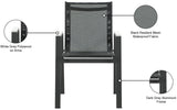 Nizuc Contemporary Outdoor Patio Dining Arm Chair Set of 2 with Durable Waterproof Mesh Fabric