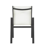 Nizuc Contemporary Outdoor Patio Dining Arm Chair Set of 2 with Durable Waterproof Mesh Fabric