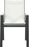 Nizuc Contemporary Outdoor Patio Dining Arm Chair Set of 2 with Durable Waterproof Mesh Fabric