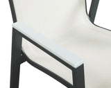 Nizuc Contemporary Outdoor Patio Dining Arm Chair Set of 2 with Durable Waterproof Mesh Fabric