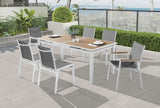 Nizuc Outdoor Patio Dining Chair Set - Stylish Waterproof Mesh Fabric & Durable Aluminum Frame
