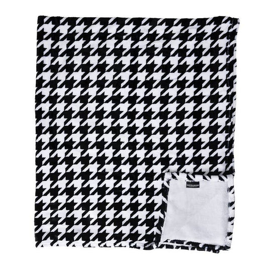 Black & White Houndstooth Throw Blanket