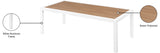 Nizuc Contemporary Outdoor Patio Coffee Table with Durable Aluminum Frame for Stylish Relaxation