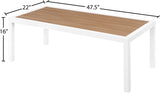 Nizuc Contemporary Outdoor Patio Coffee Table with Durable Aluminum Frame for Stylish Relaxation