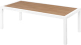 Nizuc Contemporary Outdoor Patio Coffee Table with Durable Aluminum Frame for Stylish Relaxation