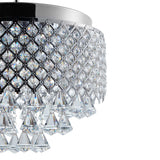 Cinderella Crystal Round Chandelier Pendant // Chrome