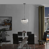 Cinderella Crystal Round Chandelier Pendant // Chrome