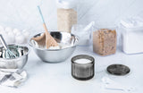 Kook Embossed Glass Salt Cellar with Lid 10 oz