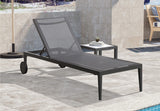 Nizuc Adjustable Sun Chaise Lounge Chair - Contemporary Outdoor Patio Aluminum Frame for Relaxation
