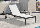 Nizuc Adjustable Sun Chaise Lounge Chair - Contemporary Outdoor Patio Aluminum Frame for Relaxation