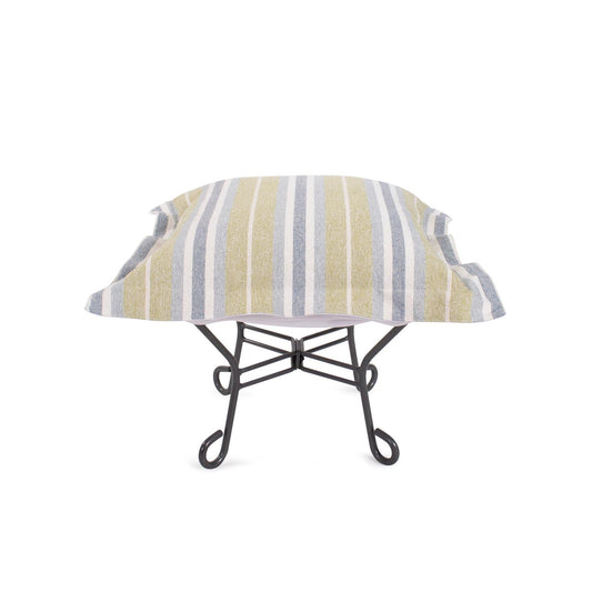 Indoor/Outdoor Puff Scroll Ottoman Dune Moss