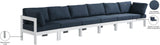 Nizuc Modular Outdoor Patio Sofa Set with Waterproof Fabric and Sturdy Aluminum Frame for Comfort