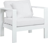 Nizuc Contemporary Outdoor Patio Arm Chair - Stylish Waterproof Fabric & Sturdy Aluminum Frame