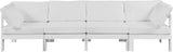 Nizuc Contemporary Outdoor Modular Sofa with Waterproof Fabric and Sturdy Aluminum Frame Design