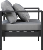 Nizuc Contemporary Outdoor Patio Arm Chair - Stylish Waterproof Fabric & Sturdy Aluminum Frame