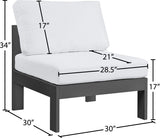 Nizuc Contemporary Outdoor Modular Patio Chair with Durable Waterproof Fabric for All-Weather Use