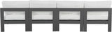 Nizuc Contemporary Outdoor Modular Sofa with Waterproof Fabric and Sturdy Aluminum Frame Design