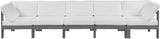 Nizuc Contemporary Outdoor Modular Sofa with Waterproof Fabric and Sturdy Aluminum Frame Design