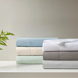 Smart Cool Quick Drying Solid Microfiber Sheet Set, Grey