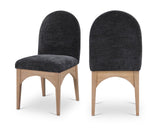 Waldorf Dining Chair - Elegant Chenille Fabric Arm Chair with Solid Ash Wood and Natural Finish