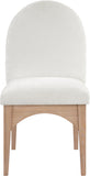 Waldorf Dining Chair - Elegant Chenille Fabric Arm Chair with Solid Ash Wood and Natural Finish