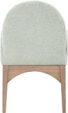 Waldorf Dining Chair - Elegant Chenille Fabric Arm Chair with Solid Ash Wood and Natural Finish