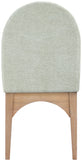 Waldorf Dining Chair - Elegant Chenille Fabric Arm Chair with Solid Ash Wood and Natural Finish