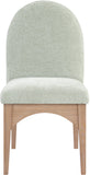 Waldorf Dining Chair - Elegant Chenille Fabric Arm Chair with Solid Ash Wood and Natural Finish