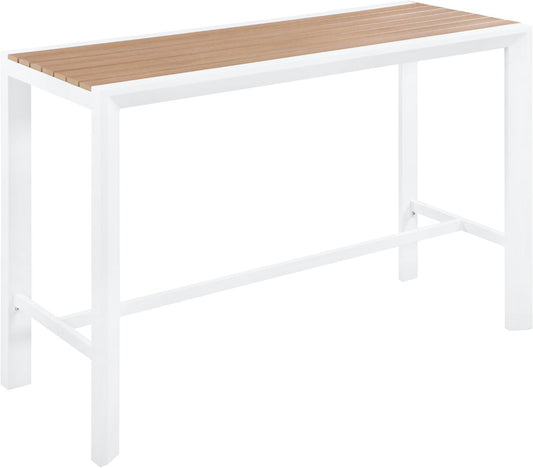 Nizuc Outdoor Patio Aluminum Bar Table - Stylish Contemporary Design for Entertaining Spaces