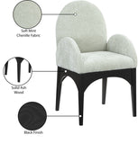 Waldorf Dining Chair - Elegant Chenille Armchair with Solid Ash Wood Frame for Stylish Dining Spaces