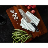 Elite 7 inch Santoku Knife - Black
