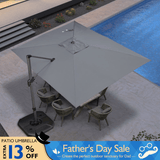 PURPLE LEAF Patio Outdoor Large Umbrella Square and Rectangular Cantilever Yard Sun Umbrellas
