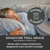 Melange Bamboo Bed Sheets - Silver