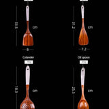 7Pcs Natural Teak Wooden Kitchen Utensil Set