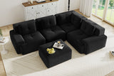 CORDELIA 116" 4-Seater Sectional with 1 Ottoman