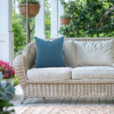 24 x 24 Outdoor Pillow with Dec Cord- Seascape Turquoise- Poly Insert
