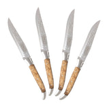 Laguiole Connoisseur Olivewood Bbq Steak Knives, Set of 4