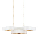 Grand Lotus Oval White Chandelier