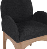 Waldorf Elegant Boucle Fabric Dining Arm Chair - Luxurious Comfort with Solid Ash Wood Frame