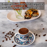 Handmade Porcelain Turkish Coffee Cup & Saucer Set