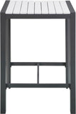 Nizuc Contemporary Outdoor Aluminum Square Bar Table with Sleek Design for Stylish Entertaining