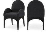 Waldorf Boucle Fabric Dining Arm Chair - Elegant Solid Ash Wood Design for Cozy Dining Experiences