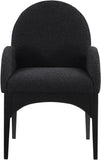 Waldorf Boucle Fabric Dining Arm Chair - Elegant Solid Ash Wood Design for Cozy Dining Experiences
