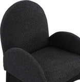Waldorf Boucle Fabric Dining Arm Chair - Elegant Solid Ash Wood Design for Cozy Dining Experiences